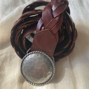 LuckyBrand Leather Braided Belt